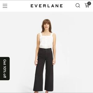 Everlane Lightweight Wide-Leg Crop Chino